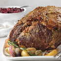 Dijon & Herb Rubbed Beef Roast with Cranberry Sauce